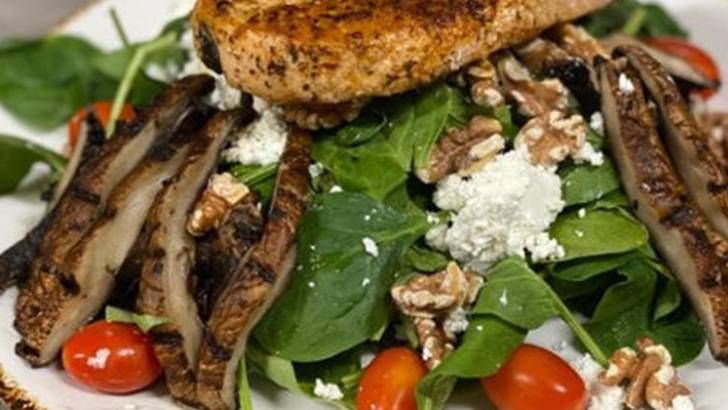 Gluten Free Portobello Salmon Salad