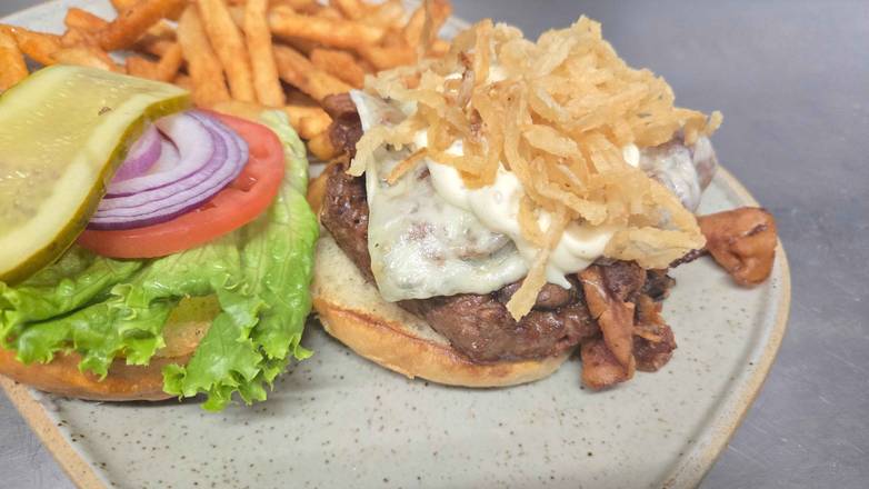 Loaded Swiss Burger