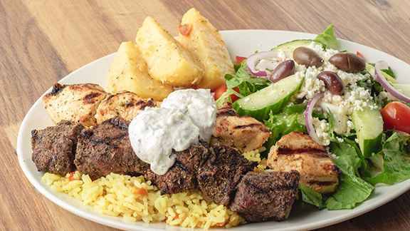 Chicken and Lamb Souvlaki