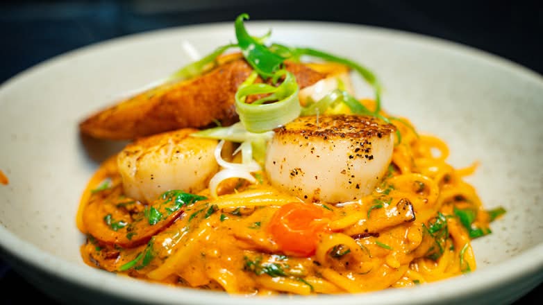 Blackened Scallop Pasta