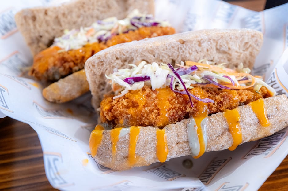 Crunchy Buffalo Chicken Burger