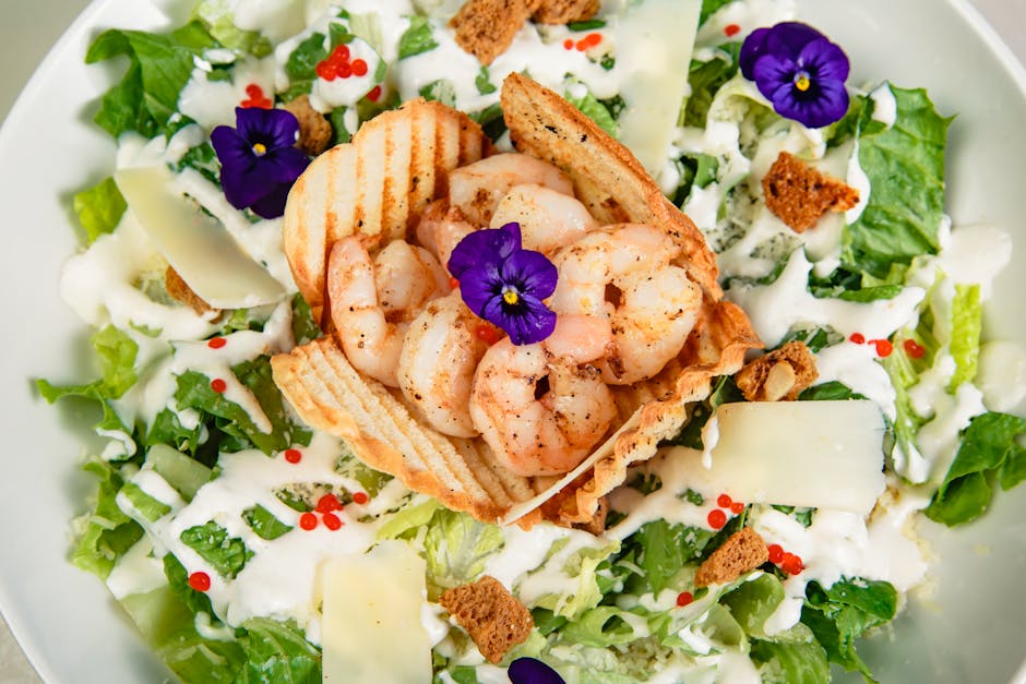 Grilled Caesar with Shrimp