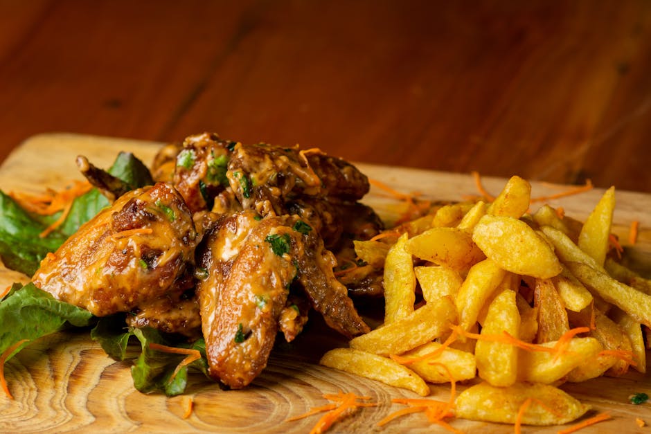 1LB WINGS with Fries